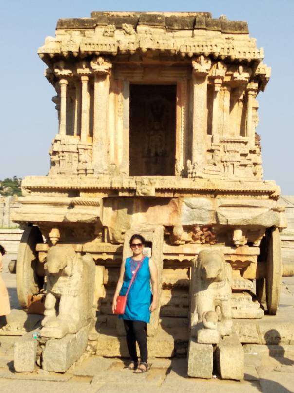 Stone Chariot Hampi and me